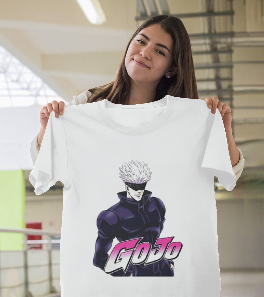 Satoru Gojo Jujutsu Kaisen Anime Crossover Jojo T-Shirt