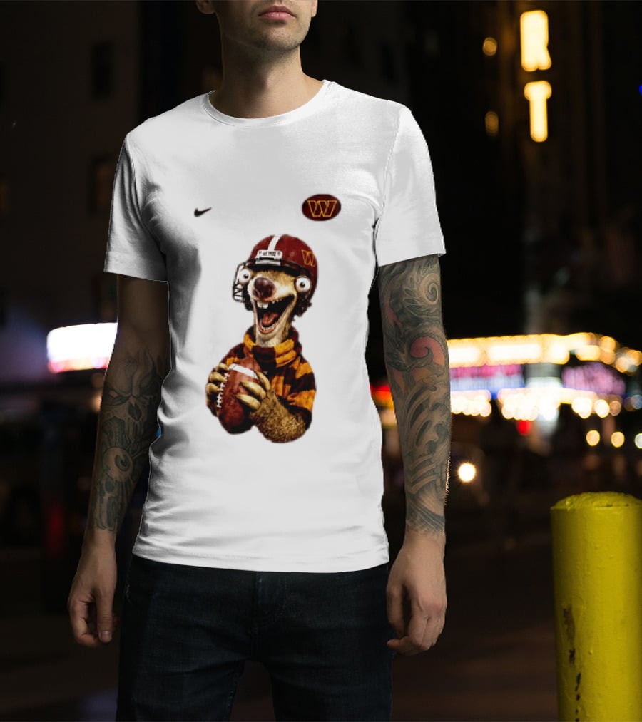 Sid The Sloth Washington Commanders Football Helmet Nike T-Shirt