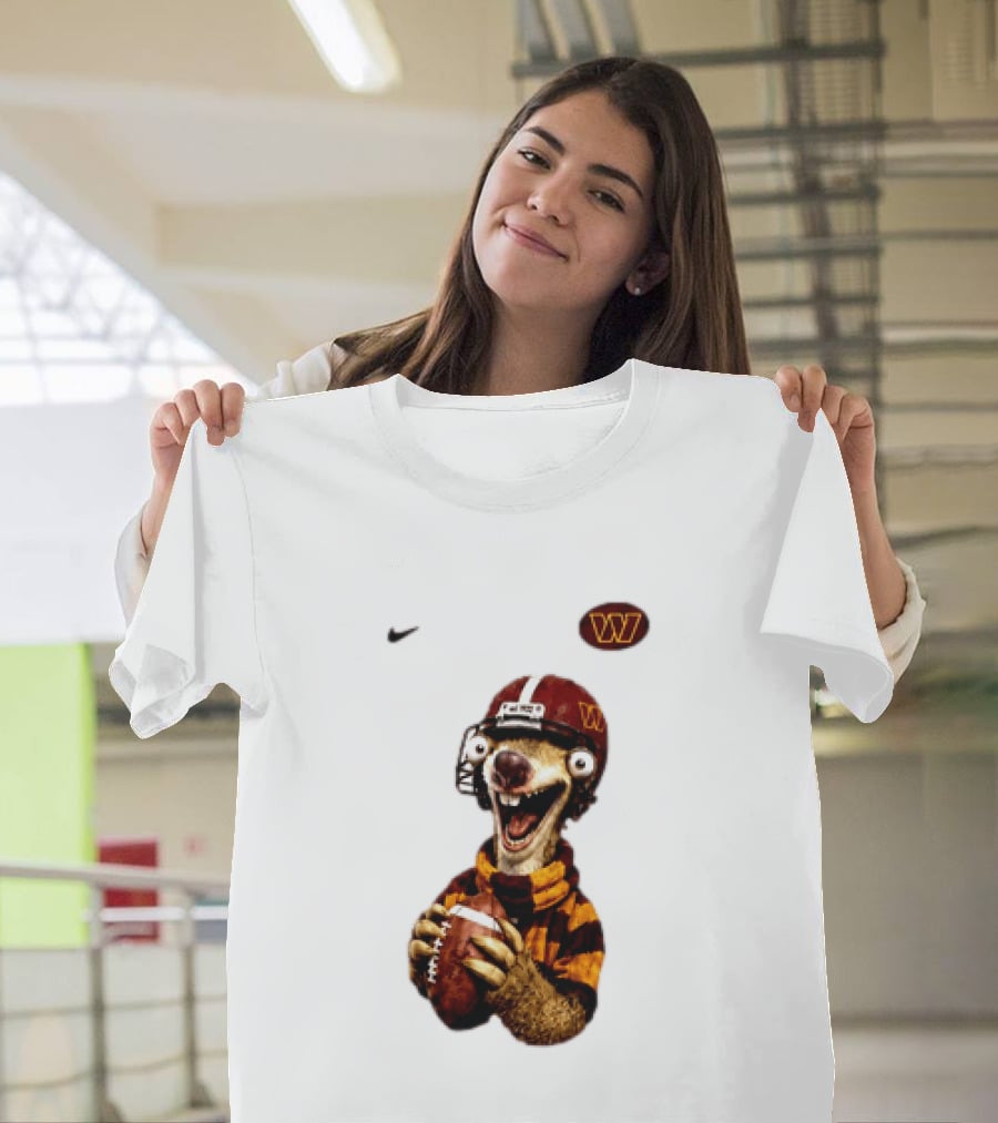 Sid The Sloth Washington Commanders Football Helmet Nike T-Shirt