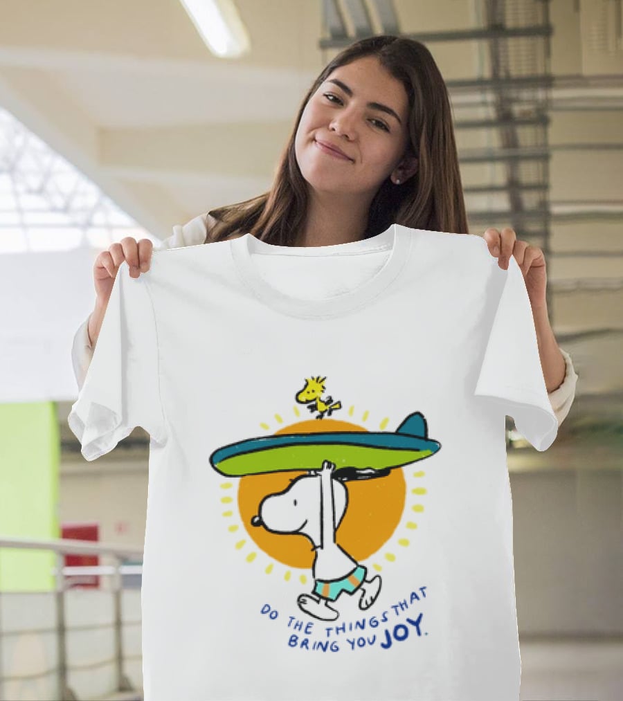 Snoopy And Woodstock Surfing Do The Things That Bring You Joy T-Shirt
