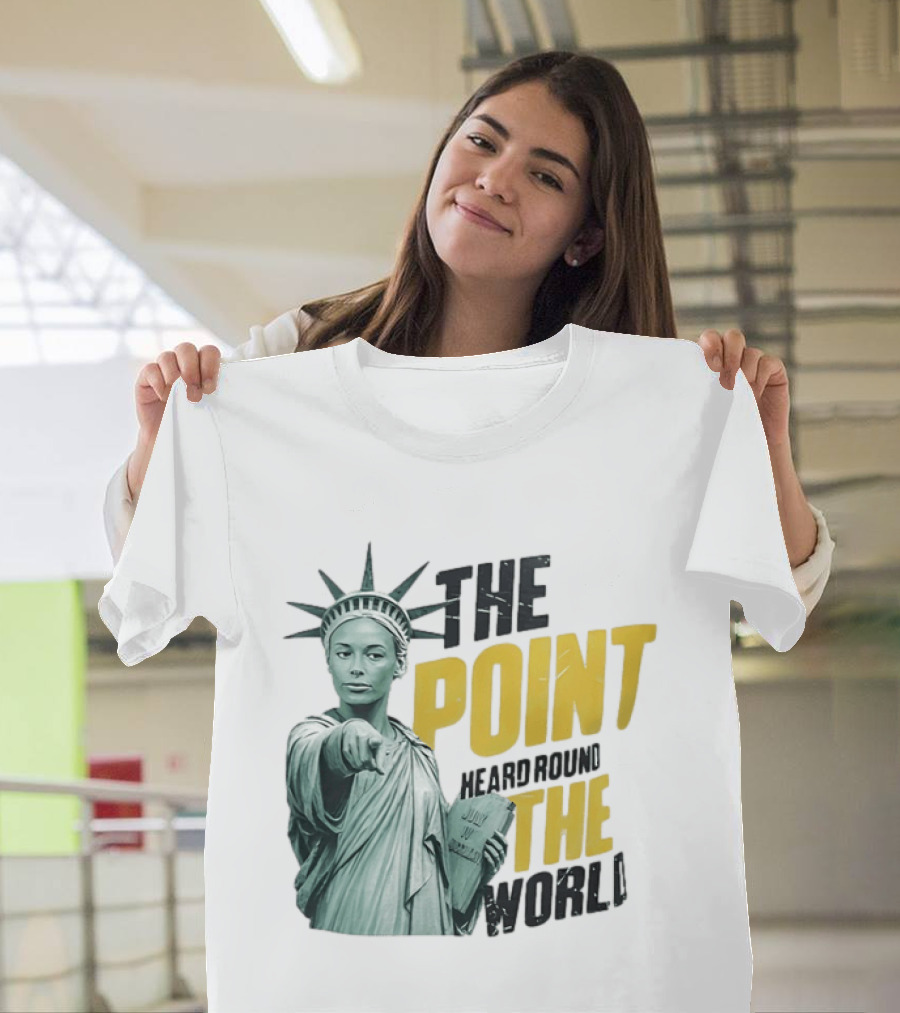 The Point Heard Round The World Statue Of Liberty Sophie Cunningham Indiana Fever T-Shirt