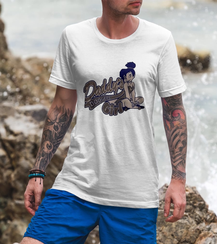 Daddy's Dodgers Girl Tinker Bell Los Angeles T-Shirt