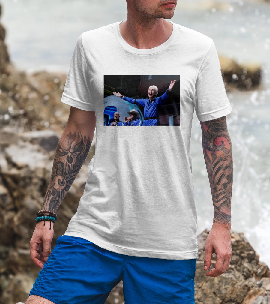 Wally Funk Age Record Space Travel Blue Origin Crew Celebration T-Shirt
