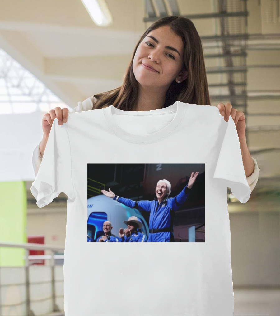 Wally Funk Age Record Space Travel Blue Origin Crew Celebration T-Shirt