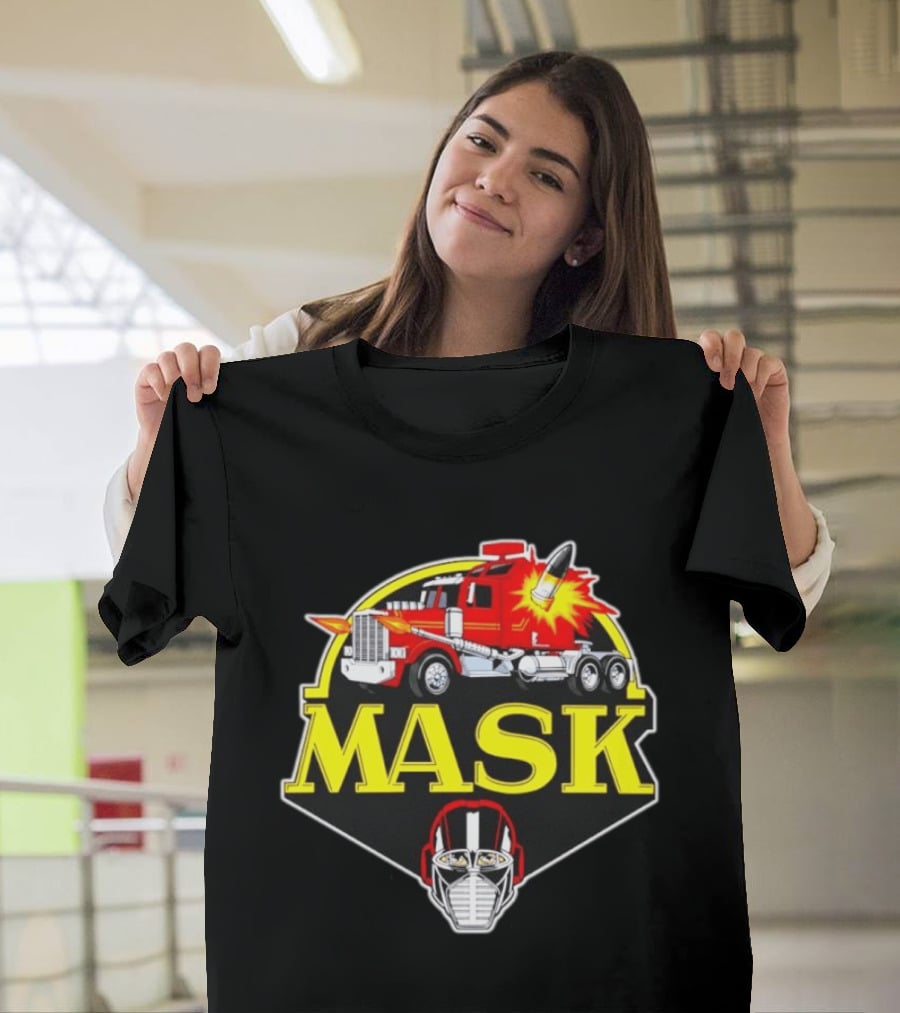 MASK Matt Trakker Rhino Vehicle Helmet Iconic 80s Cartoon T-Shirt