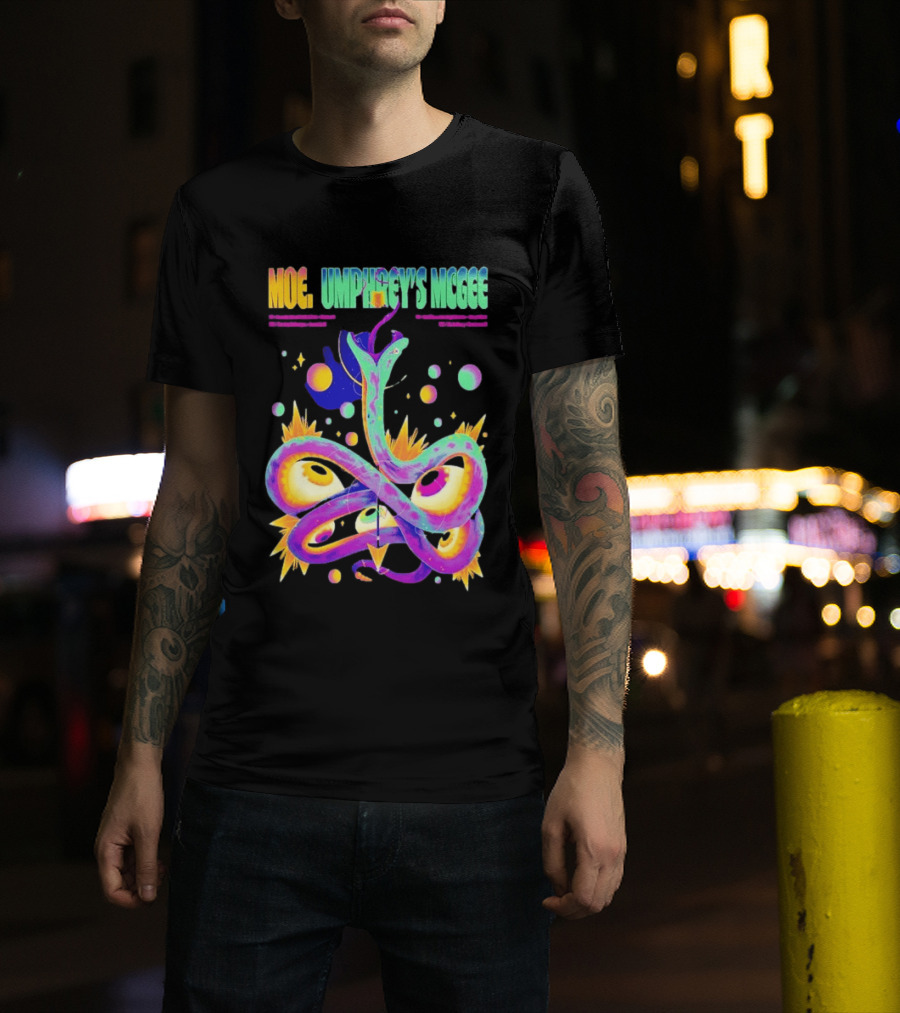 Moe. Umphrey's McGee July 2026 Tour Psychedelic Spiral T-Shirt