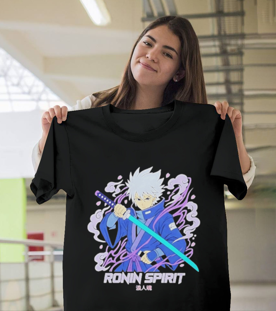 Ronin Spirit Anime Samurai Warrior Katana Manga T-Shirt