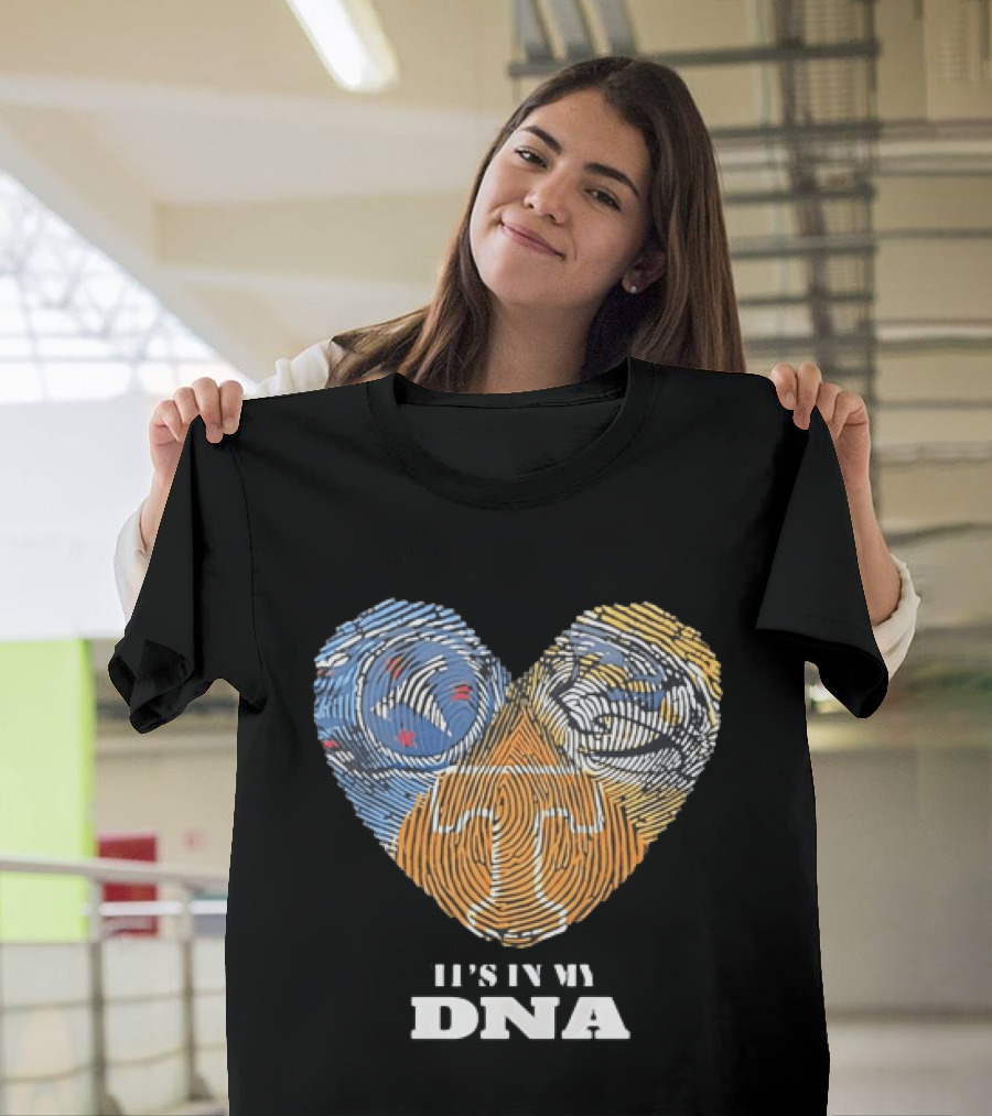 Tennessee Volunteers Heart It's In My DNA Fingerprint T-Shirt