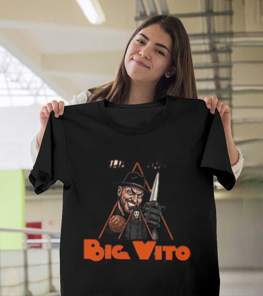 The Don Big Vito Mafia Triangle Graphic With Gangster And Knife T-Shirt