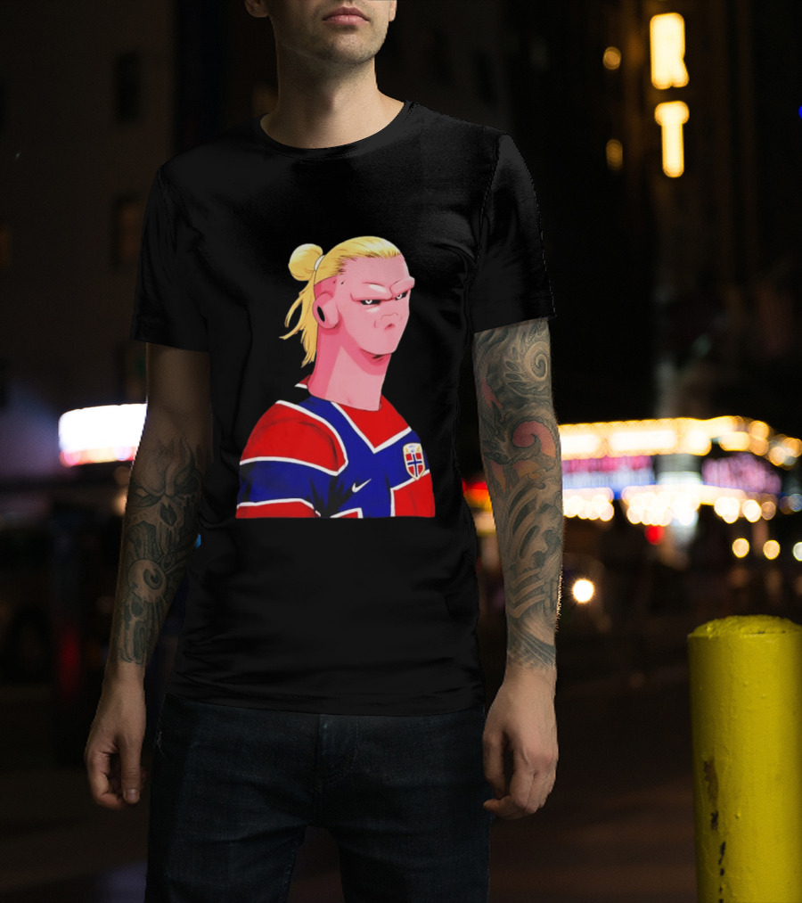 Erling Haaland Cartoon Norway National Football Team Norge T-Shirt