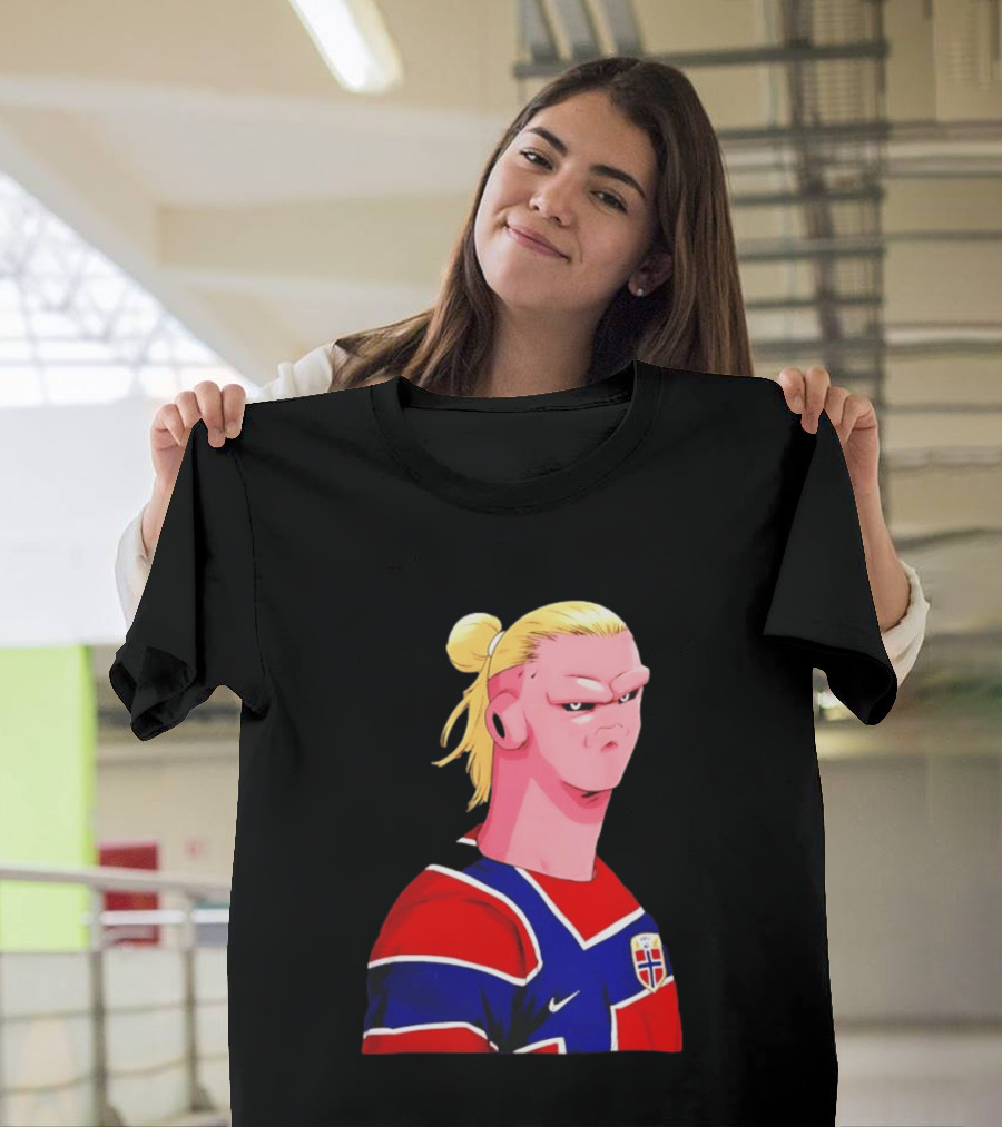 Erling Haaland Cartoon Norway National Football Team Norge T-Shirt