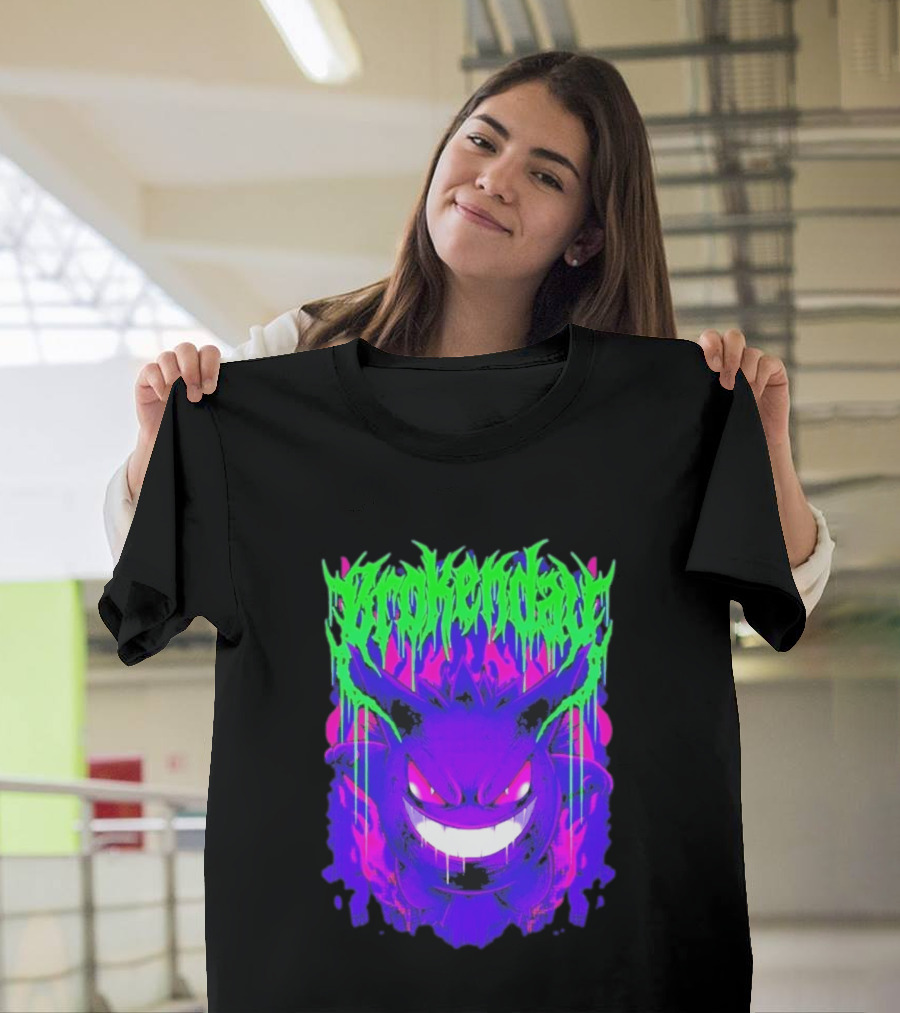 Brokenday Gengar Shadow Ball Bootleg Purple Neon T-Shirt
