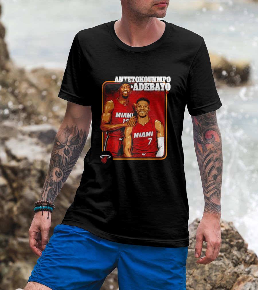 Antetokounmpo Adebayo Miami Heat Basketball T-Shirt