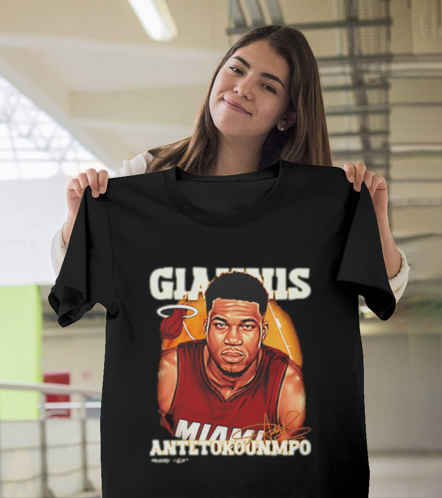 Giannis Antetokounmpo Miami Heat Airbrush T-Shirt