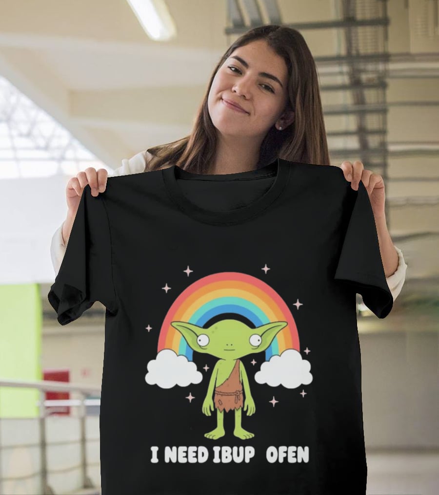 Goblin Rainbow I Need Ibuprofen Cute Fantasy T-Shirt