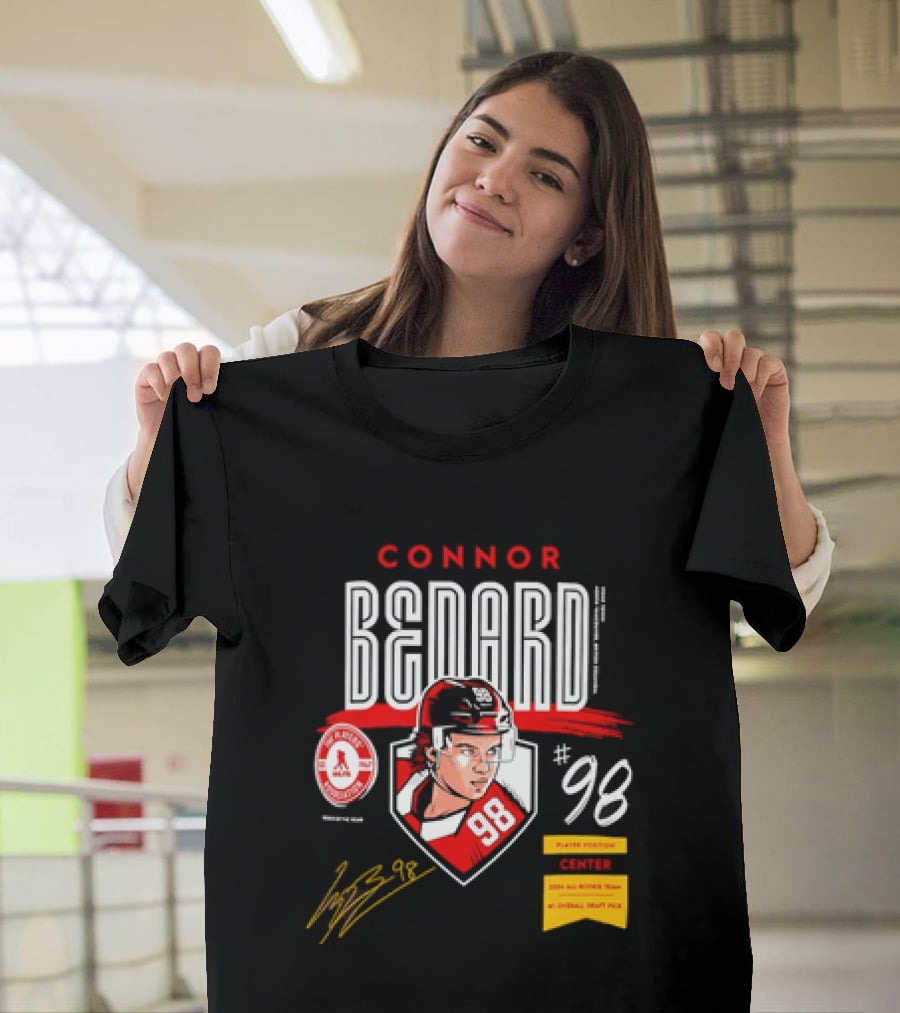 Connor Bedard Chicago Blackhawks #98 Rookie Spotlight Player Position Draft Pick T-Shirt