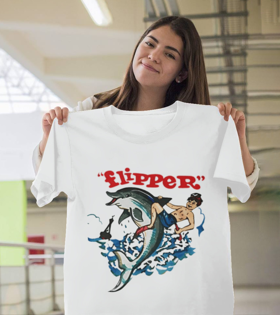 Flipper TV Show Dolphin And Boy Adventure T-Shirt
