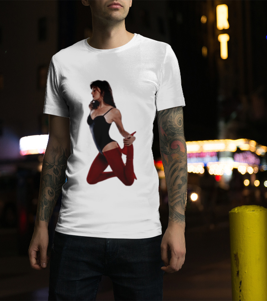 Rebecca Black Age Of The Exhibitionist Red Bodysuit And Stockings T-Shirt