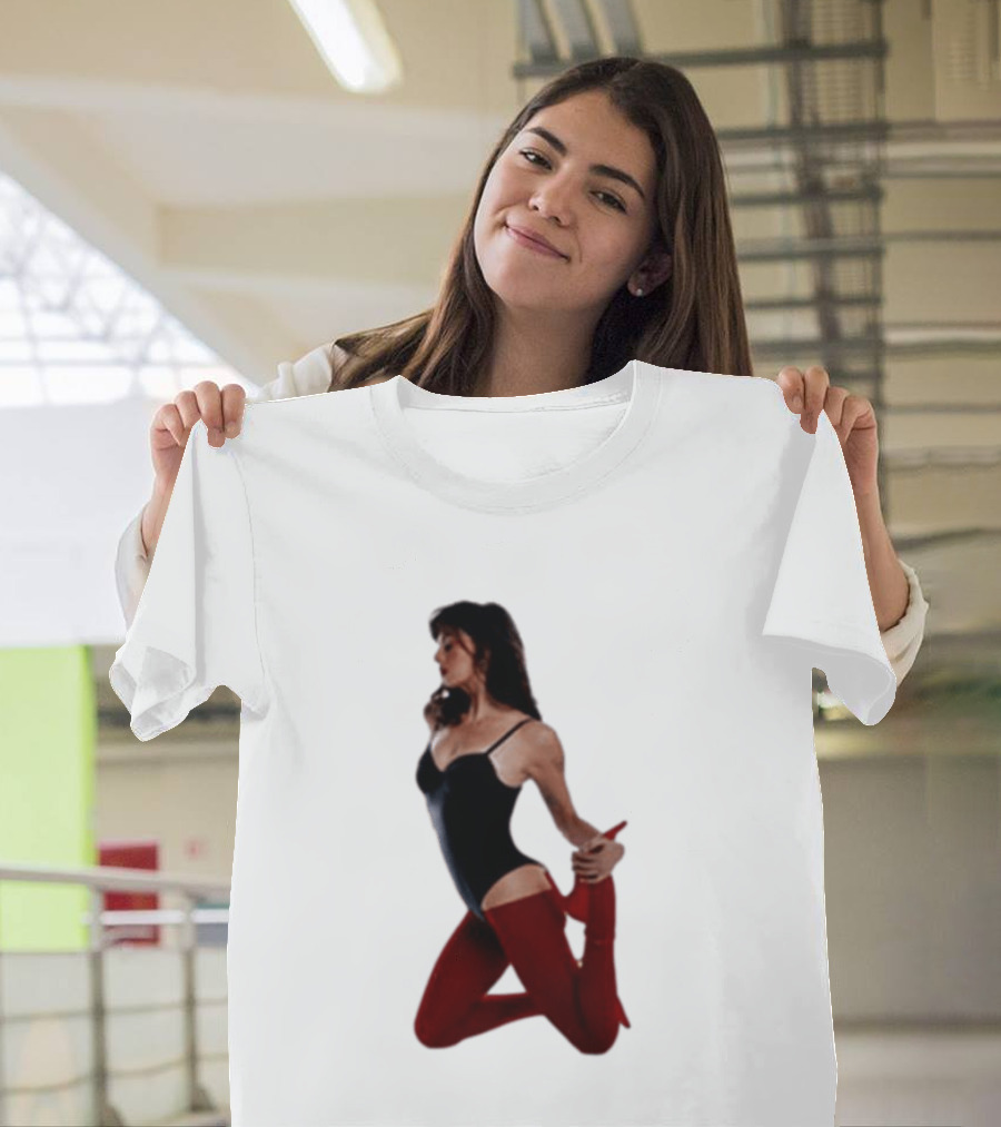 Rebecca Black Age Of The Exhibitionist Red Bodysuit And Stockings T-Shirt