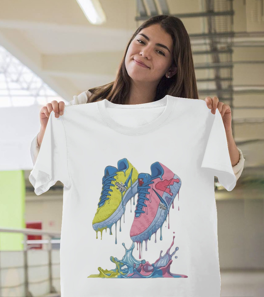 Safety Green Ja 3 Kool Aid Dripping Sneakers Censored T-Shirt