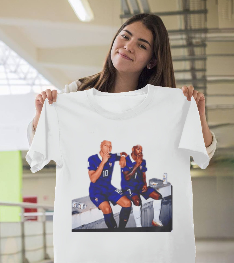 Kylian Mbappe And Ousmane Dembele Smoking And Drinking T-Shirt