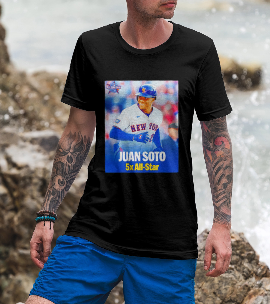 All Star Game 2026 New York Mets Juan Soto 5x All Star T-Shirt