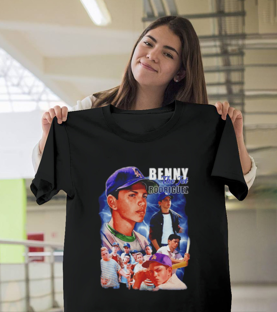 Benny The Jet Rodriguez Sandlot Baseball Movie Iconic Character Collage T-Shirt
