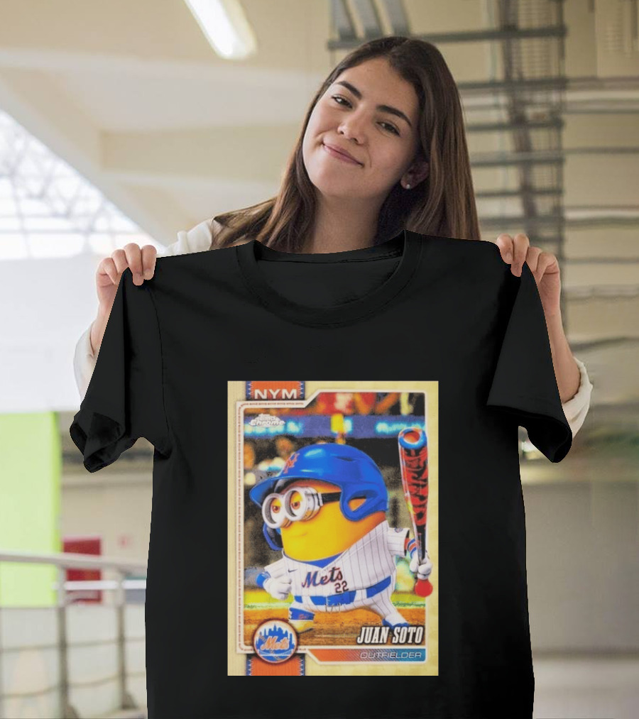 Juan Soto Minions Superfractor New York Mets MLB Topps Chrome 2026 Outfielder T-Shirt