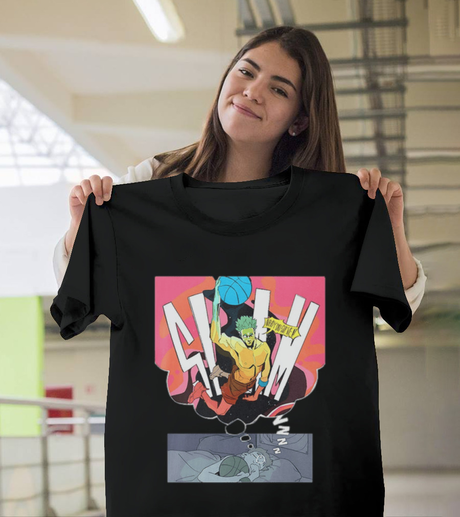 Dreaming Basketball Player Slam Dunk Nobody Can Stop Me Comic T-Shirt