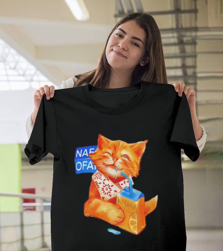 NAFO Fella Orange Cat Drinking VATNIK Tears T-Shirt