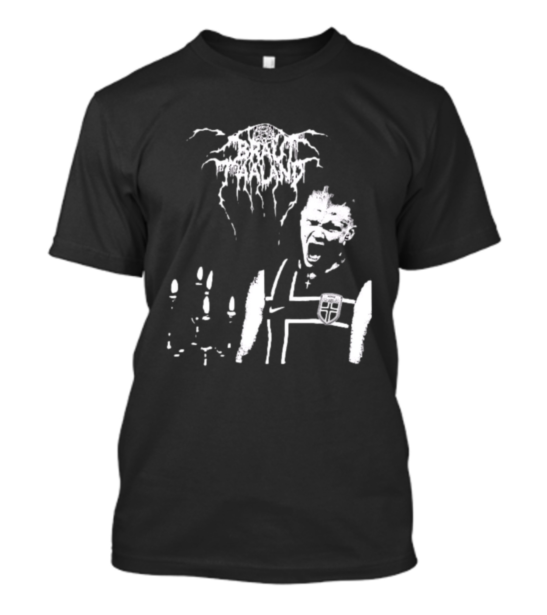 Erling Haaland Norway Black Metal Heavy Metal Braut Football T-Shirt