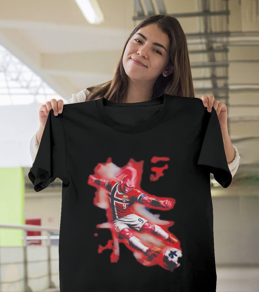 Erling Haaland Majin Buu Norway Football 9 Soccer Fusion T-Shirt