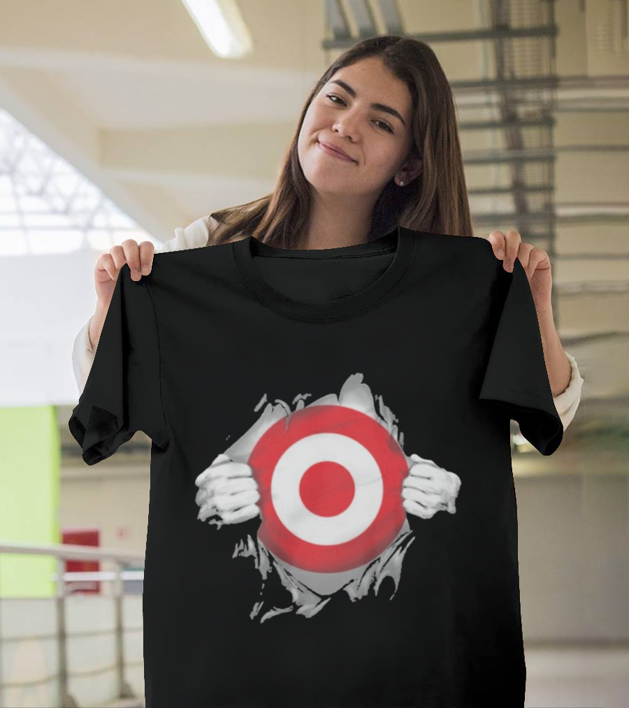 Target Ripped Chest Superhero Torn Look Employee Impact T-Shirt
