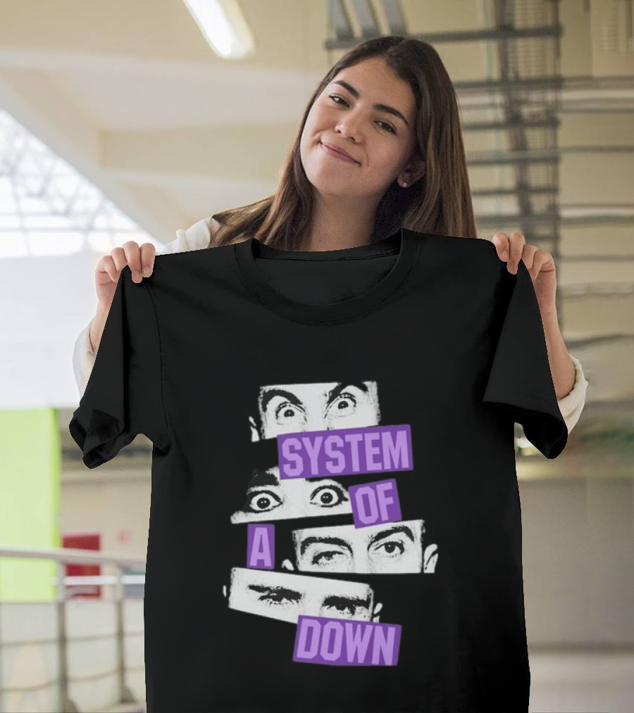 Original System Of A Down Soad Eu Uk Tour 2026 Toxic City System Down Eyes T-Shirt