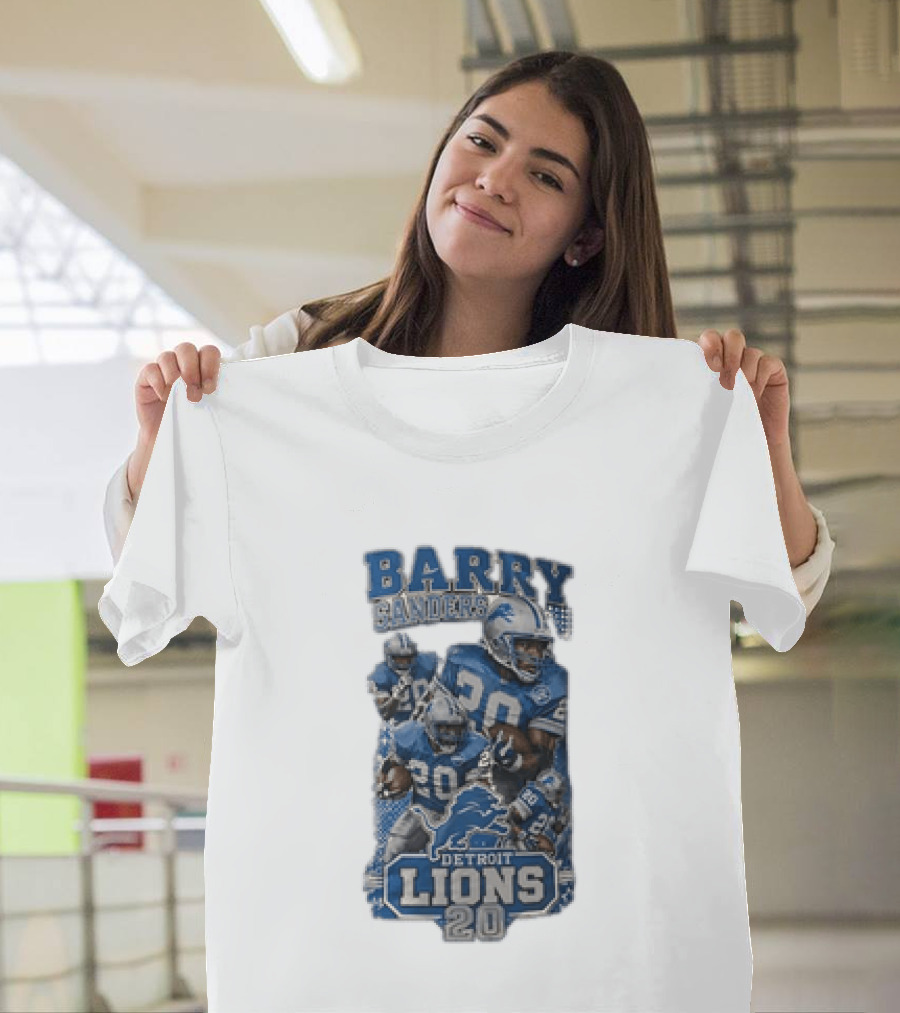 Barry Sanders Detroit Lions 20 NFL Football Legend T-Shirt