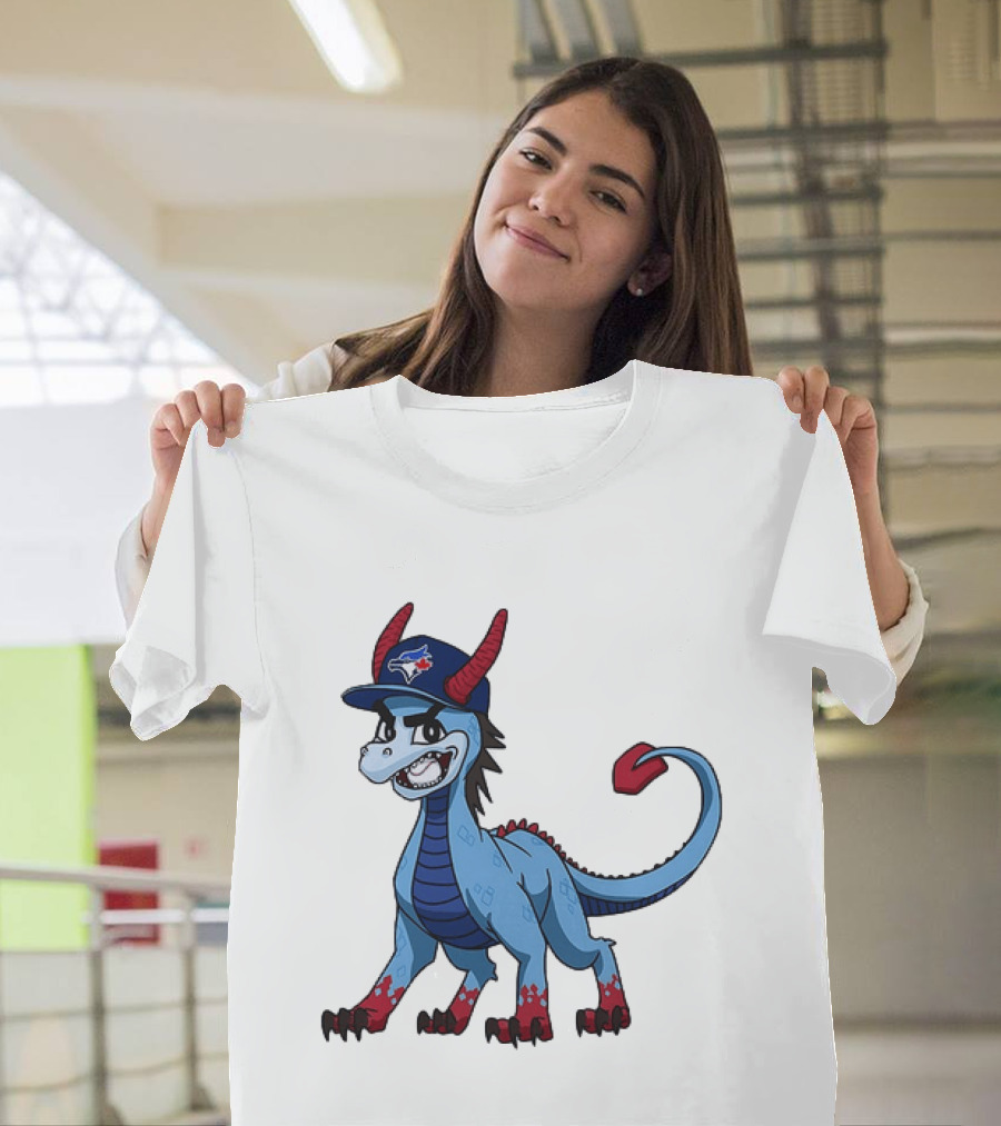 Toronto Blue Jays MLB Baseball Blue Dragon Hat T-Shirt