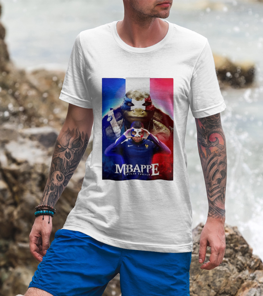 Mbappe France National Football Ninja Turtle T-Shirt