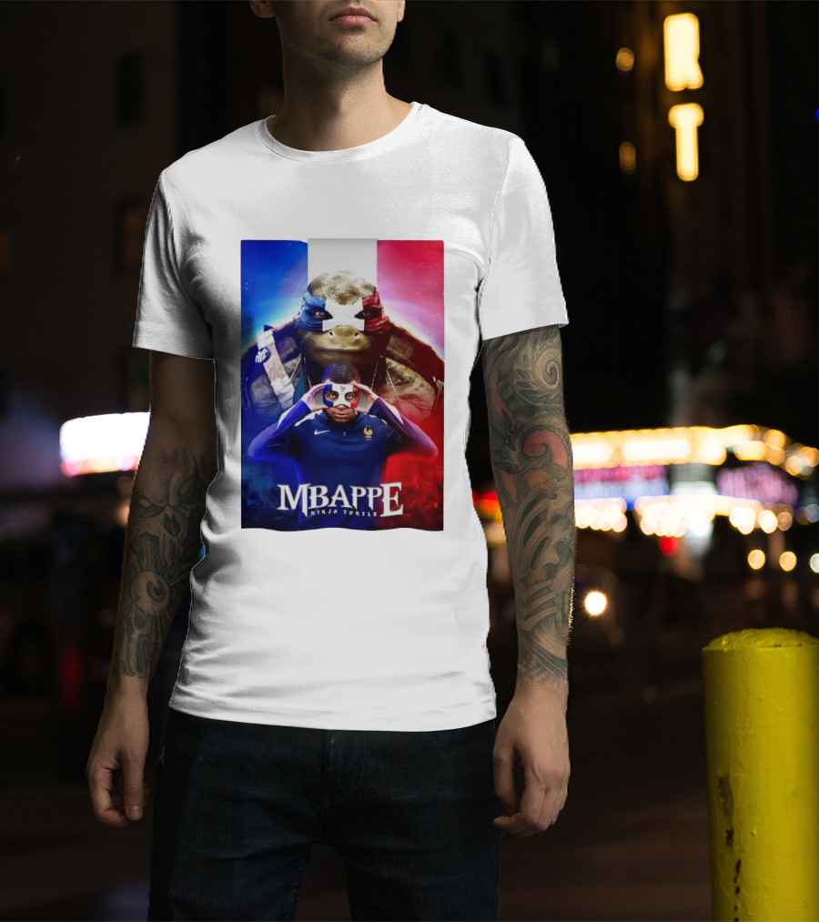 Mbappe France National Football Ninja Turtle T-Shirt