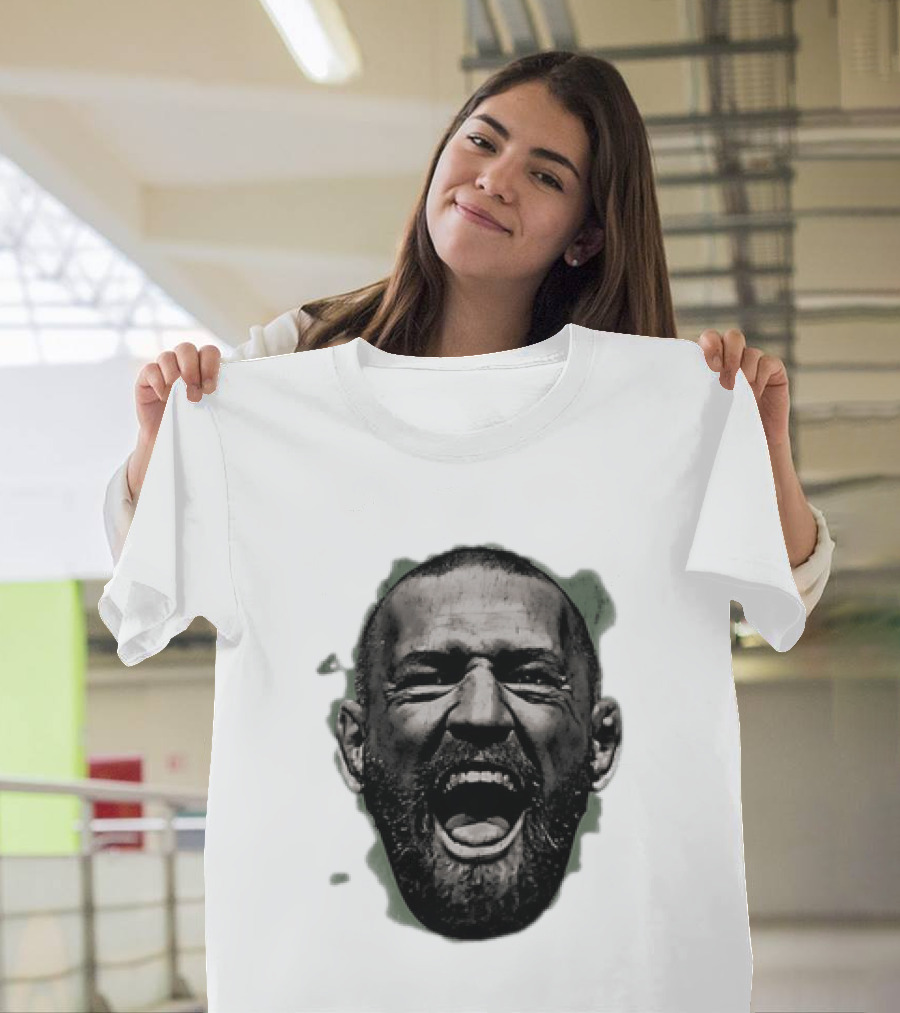 UFC Fighter Yelling Conor McGregor Fight Champion Face T-Shirt