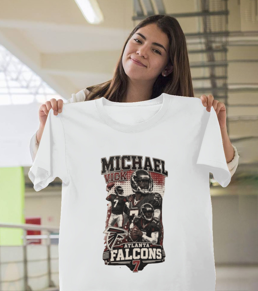 Michael Vick Atlanta Falcons Quarterback 7 Football T-Shirt