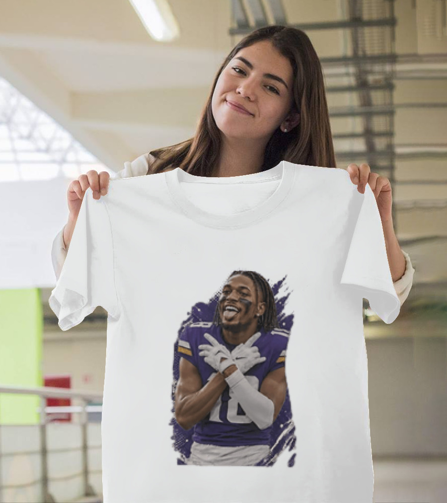 Minnesota Vikings Justin Jefferson Number 18 Football Player T-Shirt