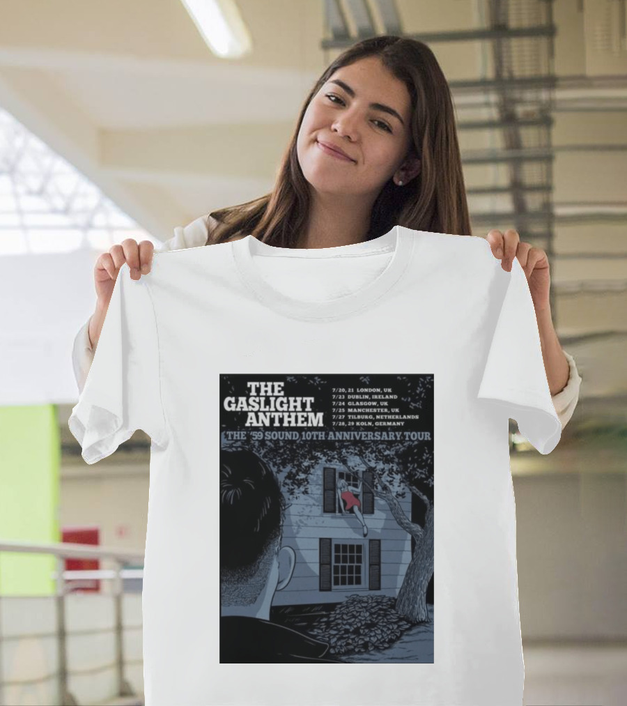 The Gaslight Anthem The '59 Sound 10th Anniversary Tour London Dublin Glasgow Manchester Tilburg Koln T-Shirt