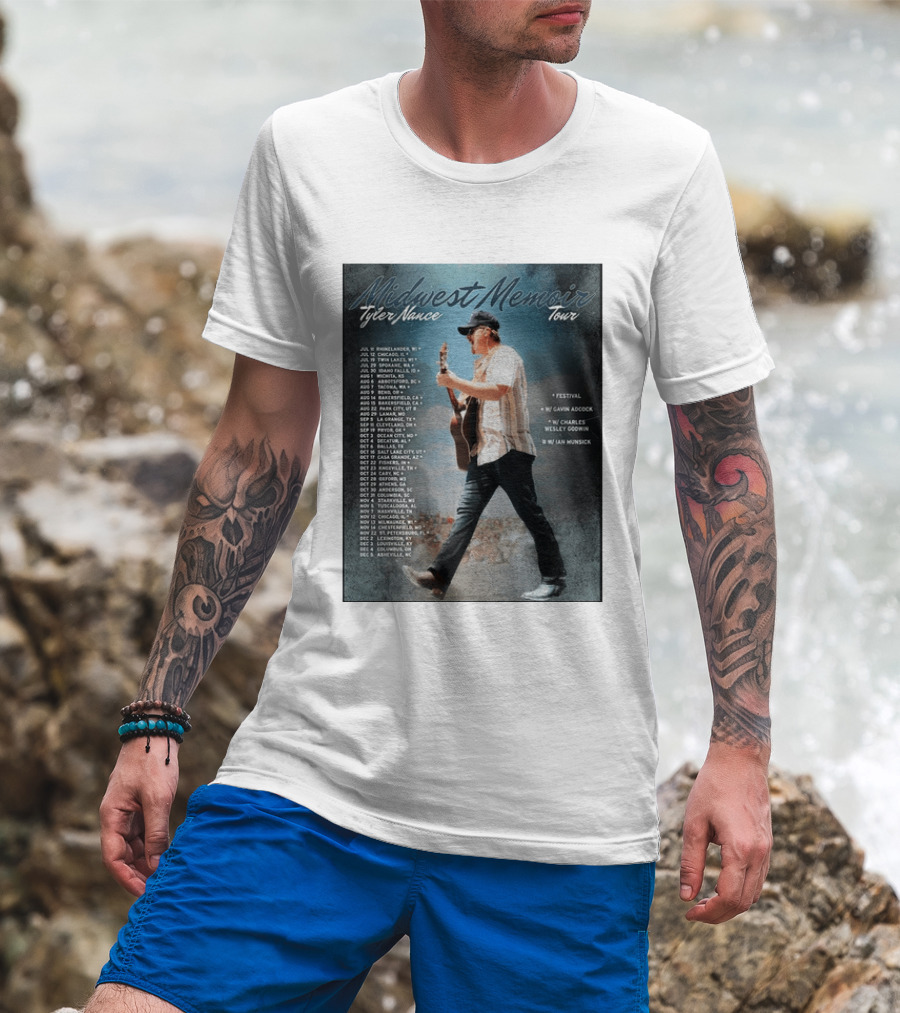 Midwest Memoir Tyler Nance Tour 2026 With Gavin Adcock Charles Wesley Godwin Ian Munsick T-Shirt