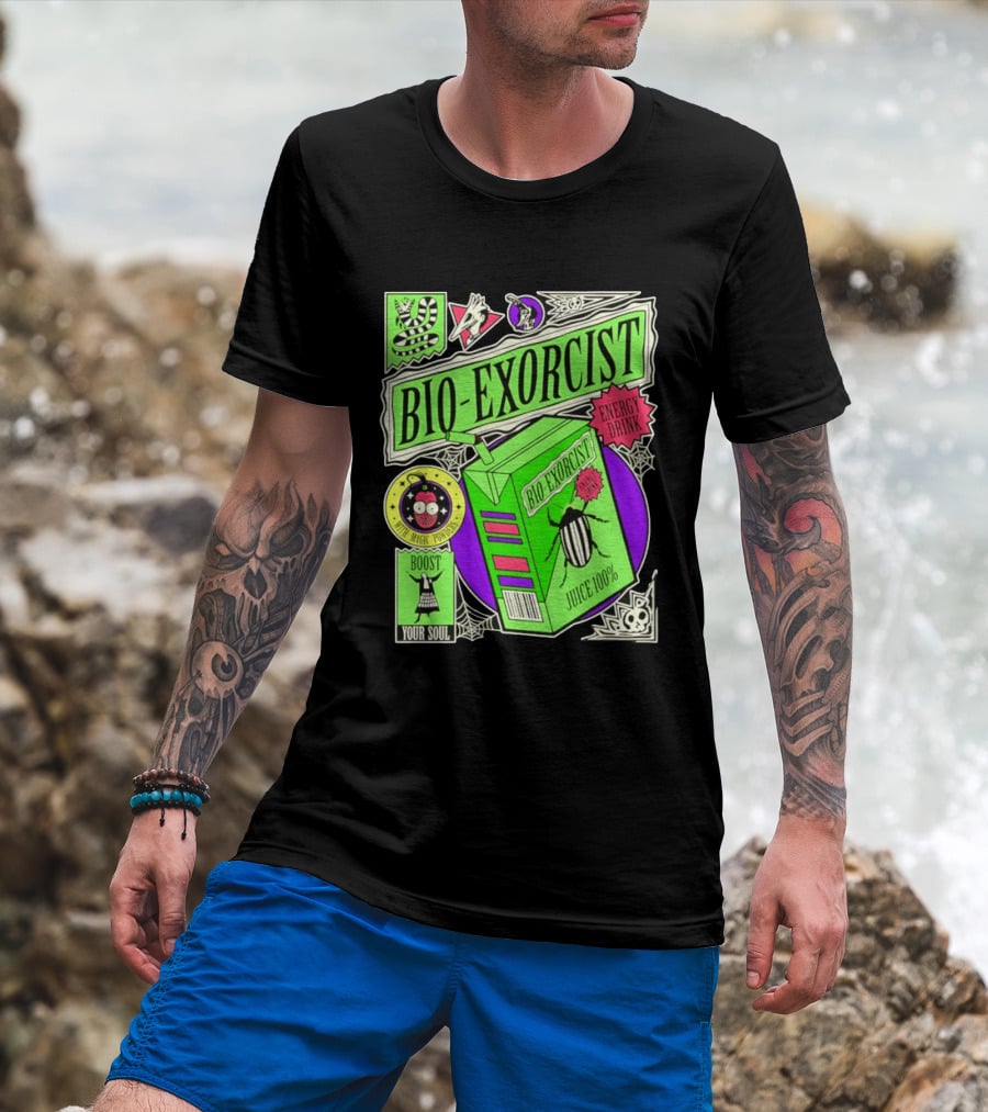 Bio Exorcist Energy Drink Juice 100% Boost Your Soul With Magic Powders T-Shirt