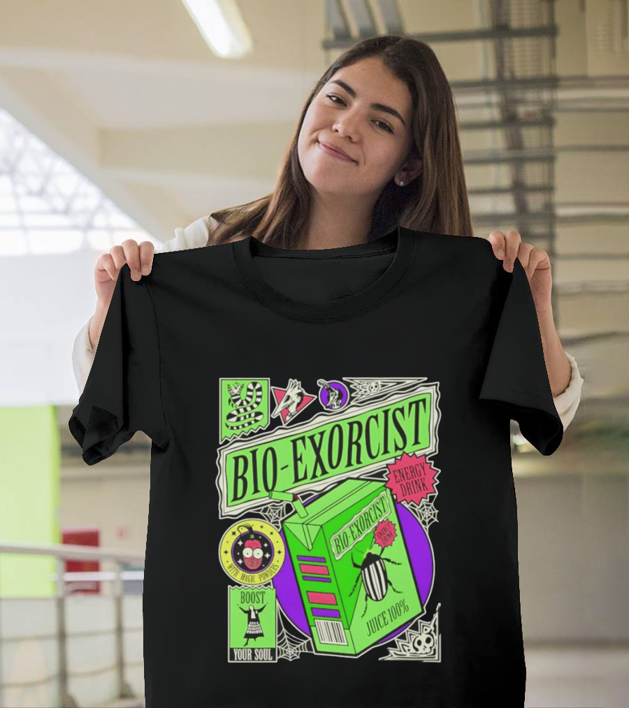 Bio Exorcist Energy Drink Juice 100% Boost Your Soul With Magic Powders T-Shirt