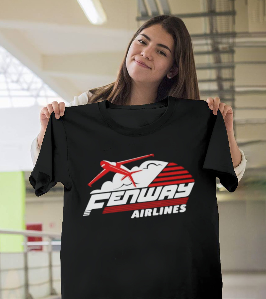 Boston Red Sox Fenway Airlines Baseball Team Vintage Pilot Urban Fan Gear T-Shirt