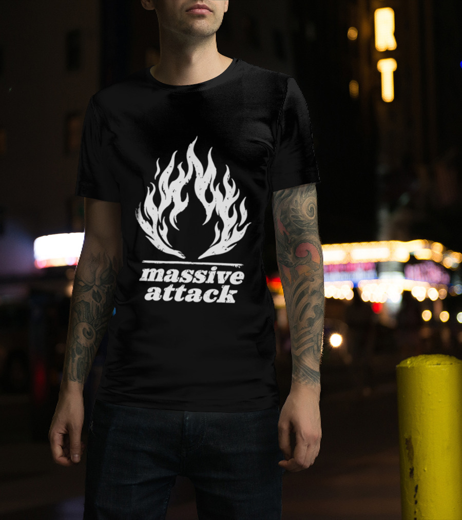 Massive Attack Fire Flame T-Shirt