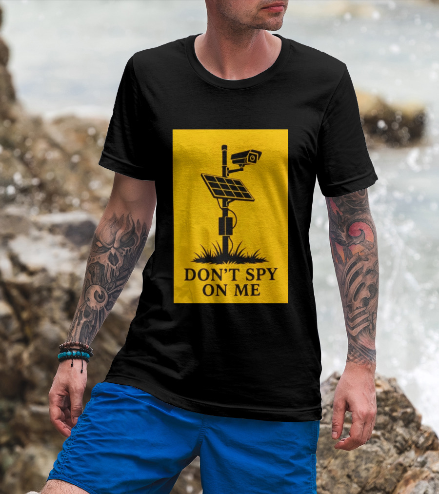 Flock Camera Surveillance Solar Panel Don't Spy On Me T-Shirt