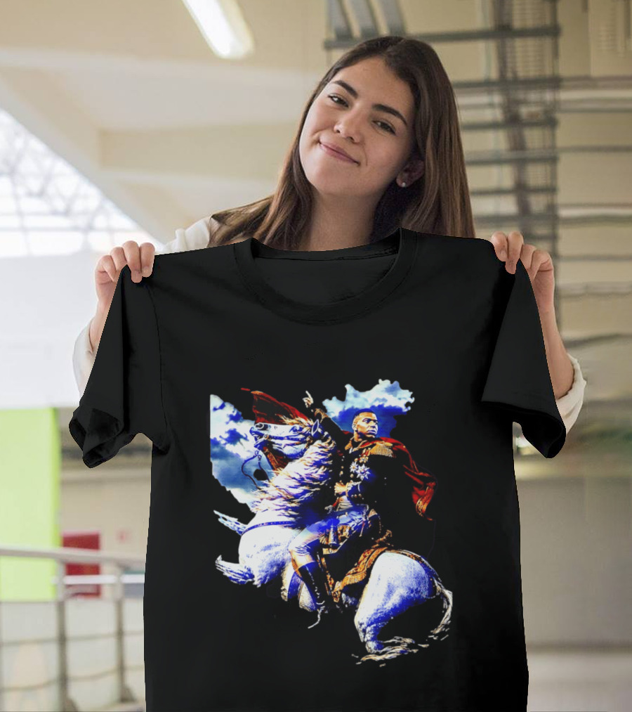 Kylian Mbappe Napoleon Bonaparte Crossing Alps Painting Horse Rider T-Shirt