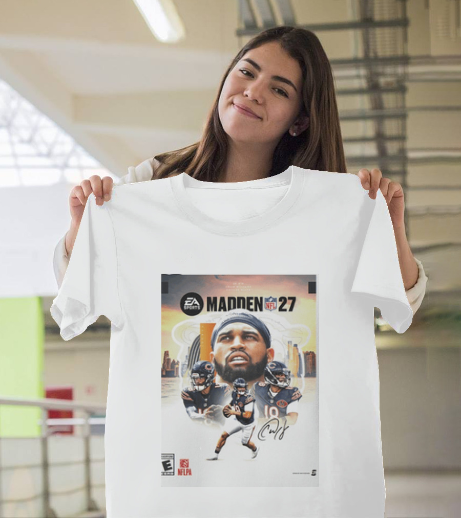 EA Sports Madden NFL 27 Caleb Williams No 18 Chicago Bears T-Shirt